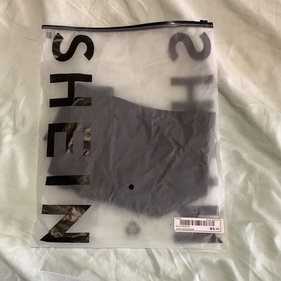 BNWOT Black Satin Skirt with Split & Zip Up Back, size XS - Picture 10 of 10